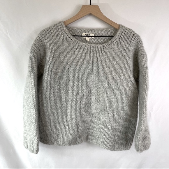 Nili Lotan Alpaca Chunky Knit Cropped 